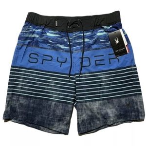 Spyder Men’s Volley Swim Shorts 9” Striped NWT